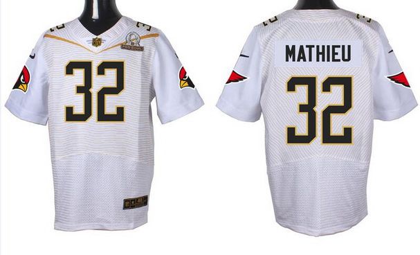 Men’s Arizona Cardinals #32 Tyrann Mathieu White 2016 Pro Bowl Nike Elite Jersey