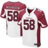 Men’s Arizona Cardinals #58 Daryl Washington White Road NFL Nike Elite Jersey