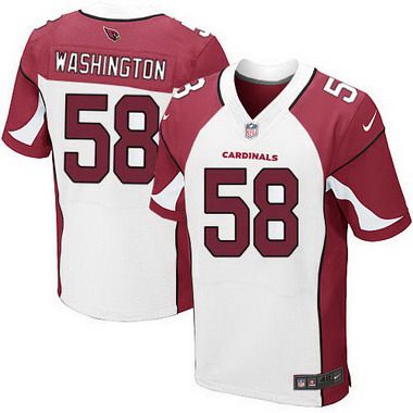 Men’s Arizona Cardinals #58 Daryl Washington White Road NFL Nike Elite Jersey