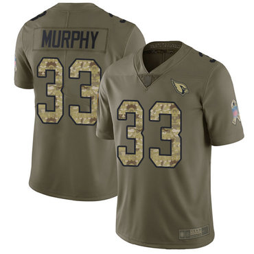 Cardinals #33 Byron Murphy Olive Camo Men’s Stitched Football Limited 2017 Salute to Service Jersey