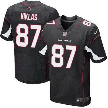 Men’s Arizona Cardinals #87 Troy Niklas Black Alternate NFL Nike Elite Jersey