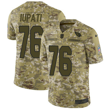 Nike Cardinals #76 Mike Iupati Camo Men’s Stitched NFL Limited 2018 Salute to Service Jersey