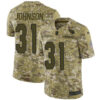 Nike Cardinals #31 David Johnson Camo Men’s Stitched NFL Limited 2018 Salute to Service Jersey