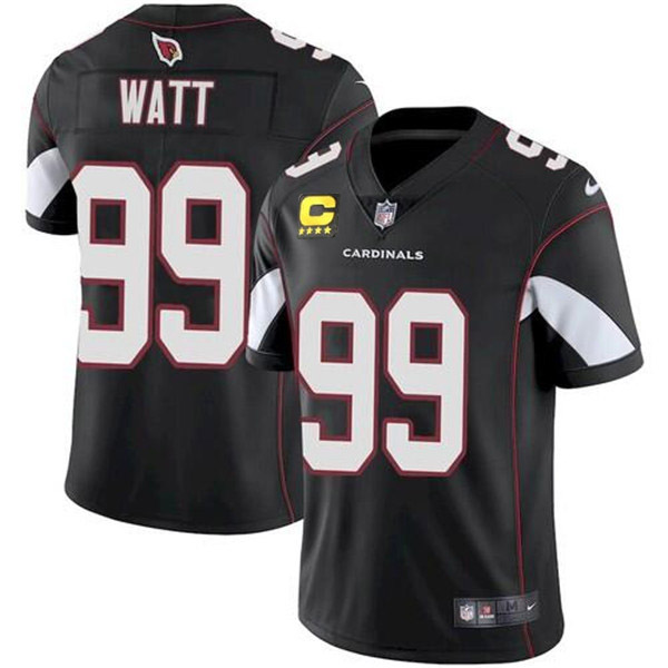 Men’s Arizona Cardinals 2022 #99 J.J. Watt Black With 4-star C Patch Vapor Untouchable Limited Stitched NFL Jersey