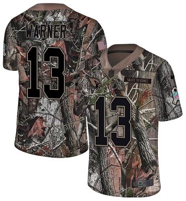 Nike Cardinals #13 Kurt Warner Camo Men’s Stitched NFL Limited Rush Realtree Jersey