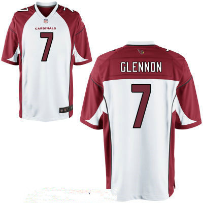 Men’s Arizona Cardinals #7 Mike Glennon White Road Stitched NFL Nike Game Jersey
