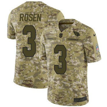 Nike Cardinals #3 Josh Rosen Camo Men’s Stitched NFL Limited 2018 Salute to Service Jersey