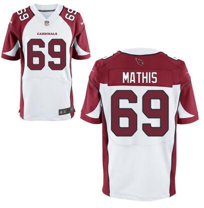 Men’s Arizona Cardinals #69 Evan Mathis White Road NFL Nike Elite Jersey