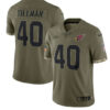 Men’s Arizona Cardinals #40 Pat Tillman 2022 Olive Salute To Service Limited Stitched Jersey