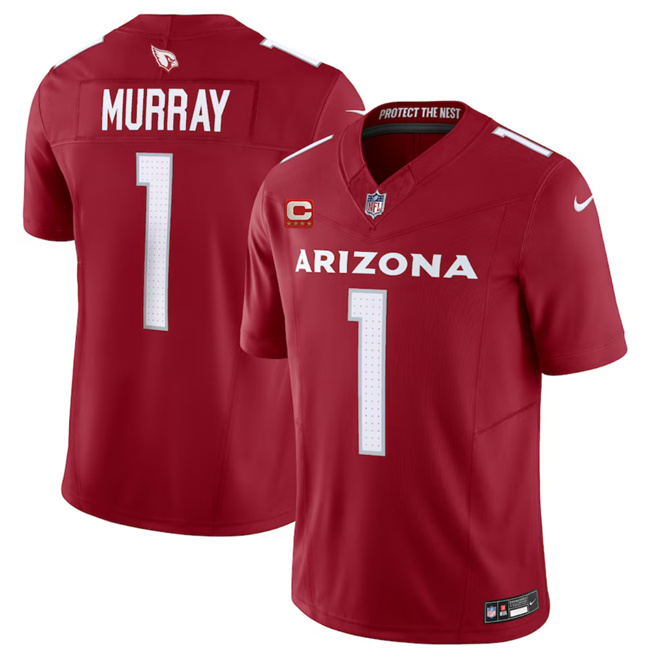 Men’s Arizona Cardinals #1 Kyler Murray Red 2023 F.U.S.E. With 4-Star C Patch Vapor Untouchable F.U.S.E. Limited Football Stitched Jersey