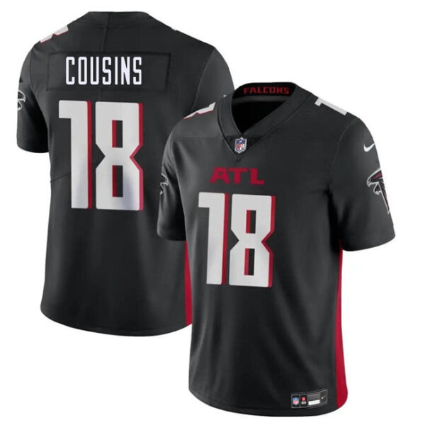 Atlanta Falcons #18 Kirk Cousins Black Vapor Untouchable Limited Stitched Football Jersey 2