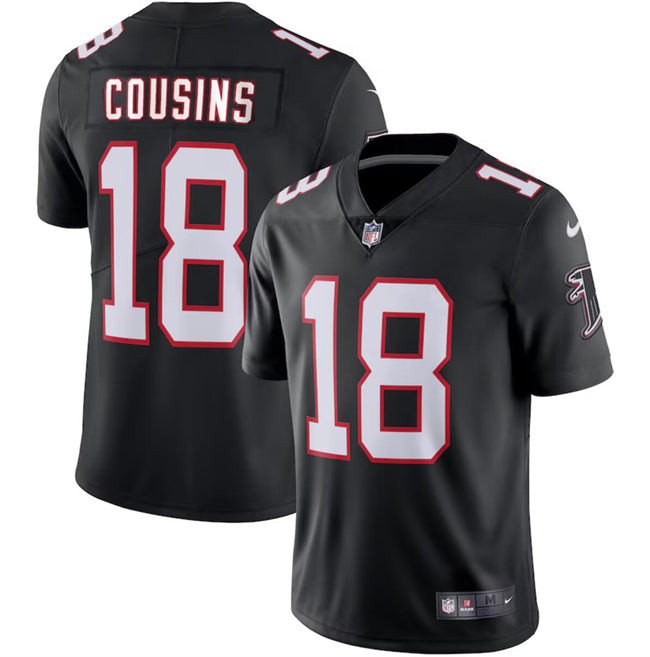 Atlanta Falcons #18 Kirk Cousins Black Vapor Untouchable Limited Stitched Football Jersey