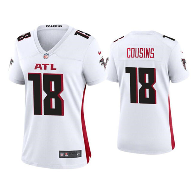Atlanta Falcons #18 Kirk Cousins White Stitched Jerseyrun Small