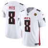 Atlanta Falcons #8 Kyle Pitts White 2023 FUSE With John Madden Patch Vapor Jersey