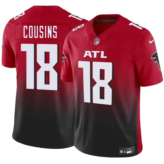 Atlanta Falcons #18 Kirk Cousins Redblack 2023 FUSE Vapor Untouchable Limited Stitched Football Jersey