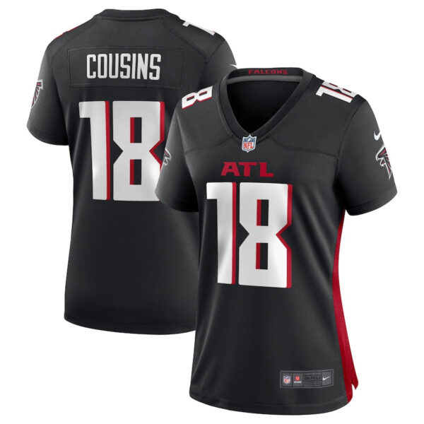Atlanta Falcons #18 Kirk Cousins Game Player Jersey – Black