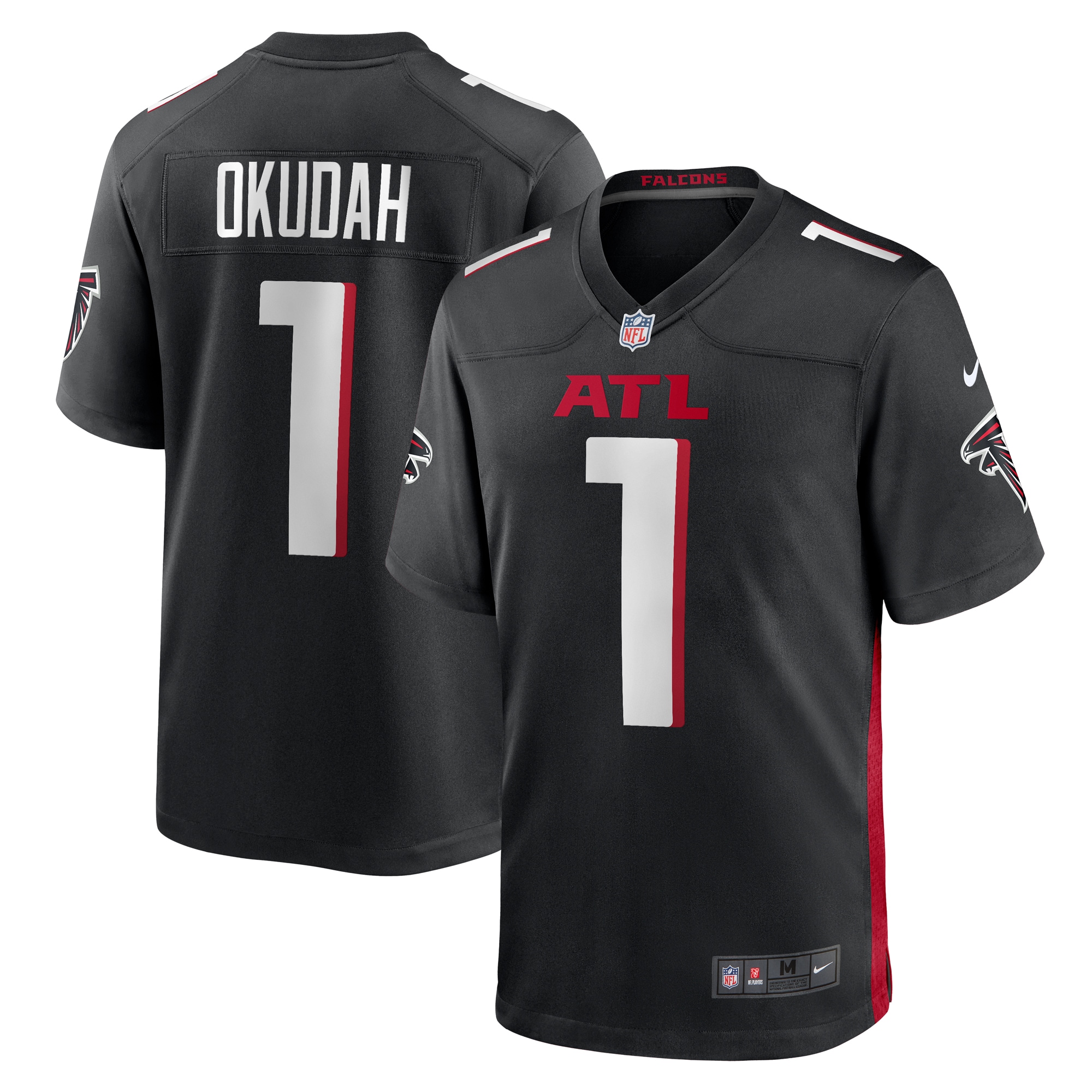 Jeff Okudah Atlanta Falcons Nike Game Player Jersey Black