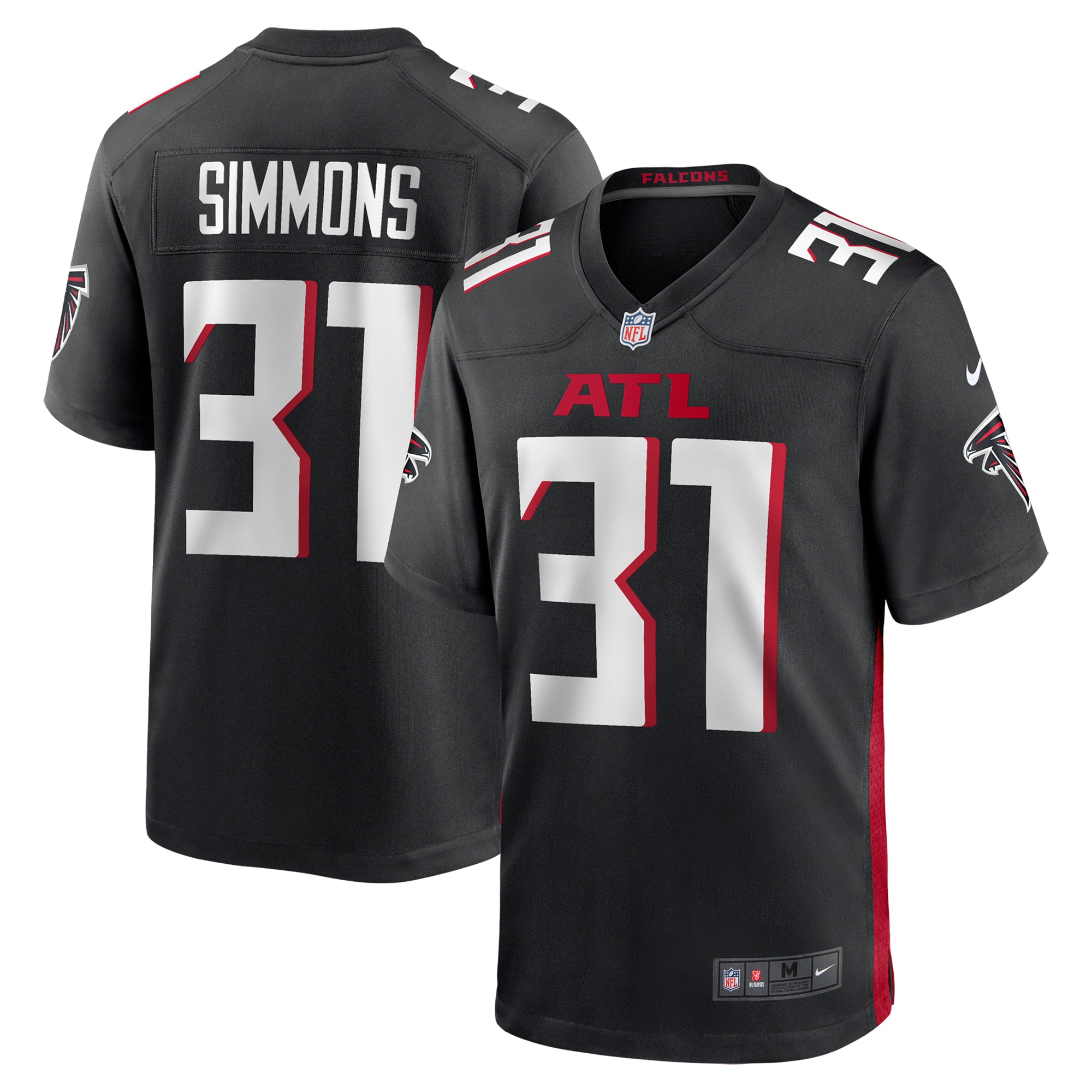 Justin Simmons Atlanta Falcons Nike Team Game Jersey Black