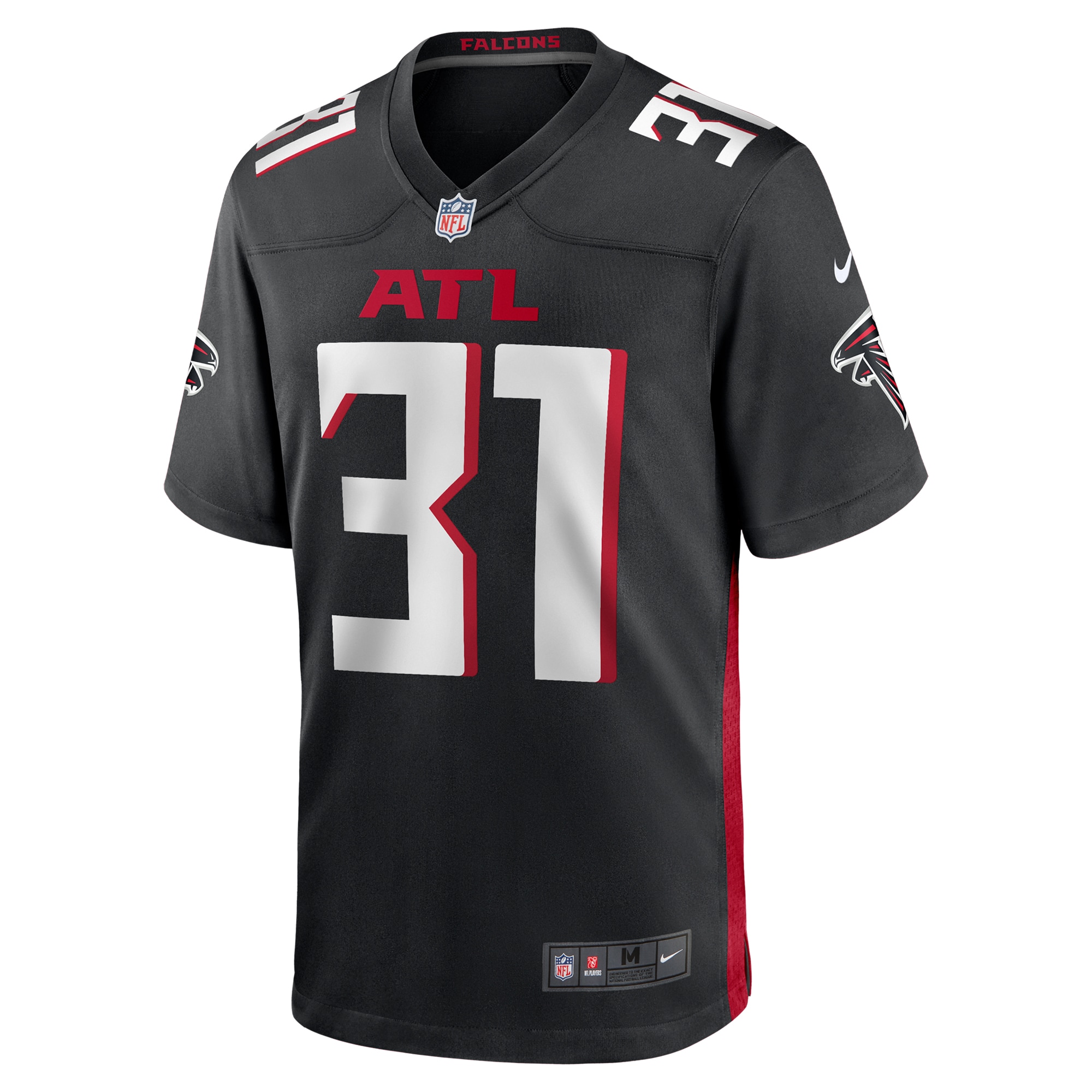 Justin Simmons Atlanta Falcons Nike Team Game Jersey Black - Image 2