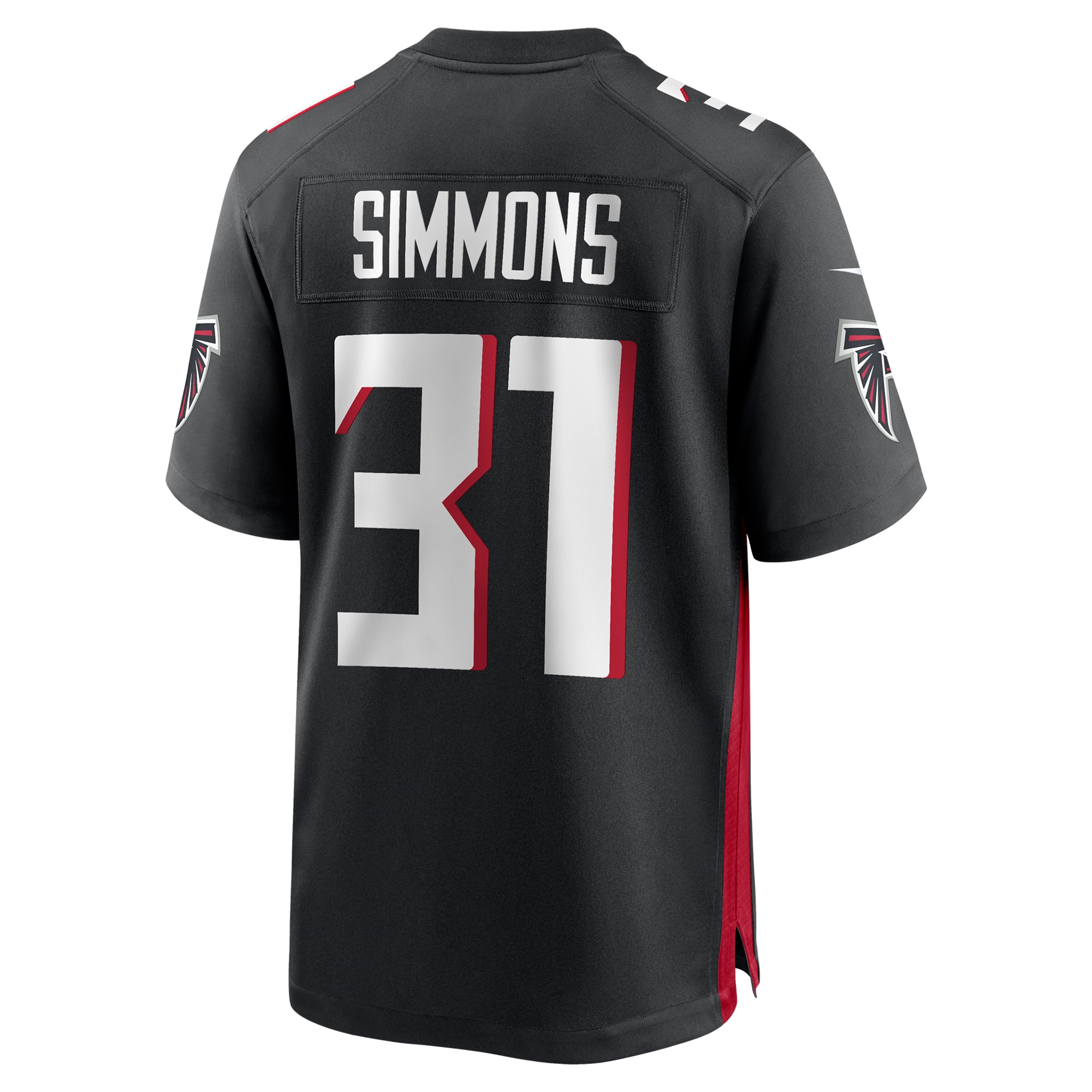 Justin Simmons Atlanta Falcons Nike Team Game Jersey Black - Image 3