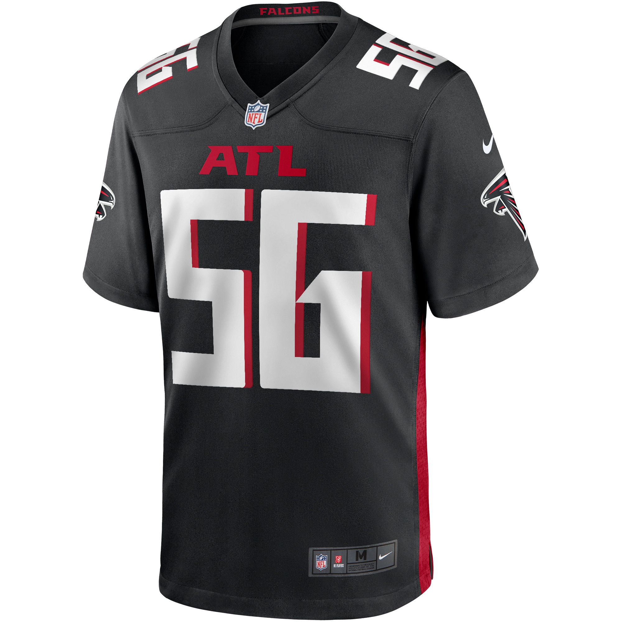 Keith Brooking Atlanta Falcons Nike Game Retired Player Jersey Black - Image 2