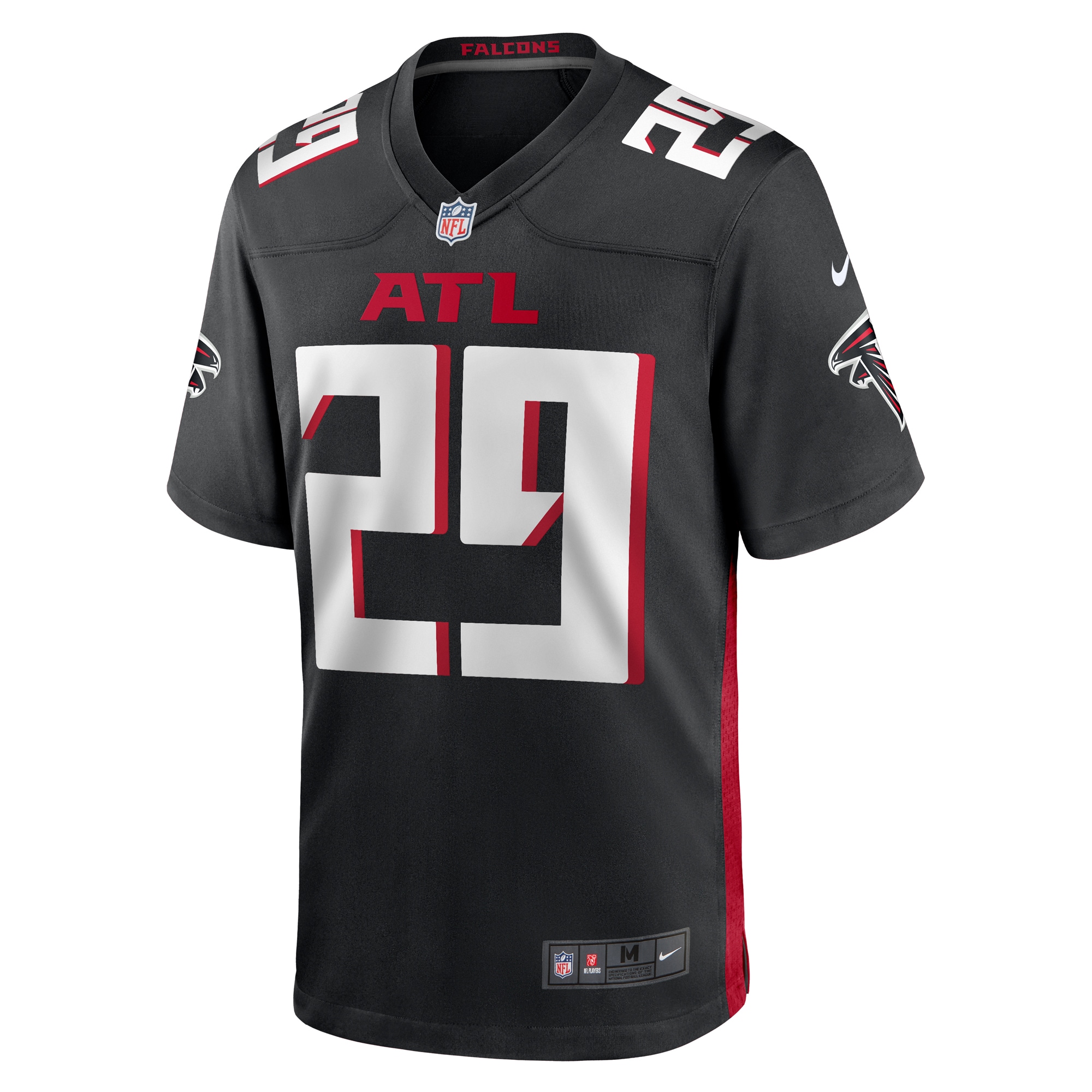 Micah Abernathy Atlanta Falcons Nike Team Game Jersey Black - Image 2