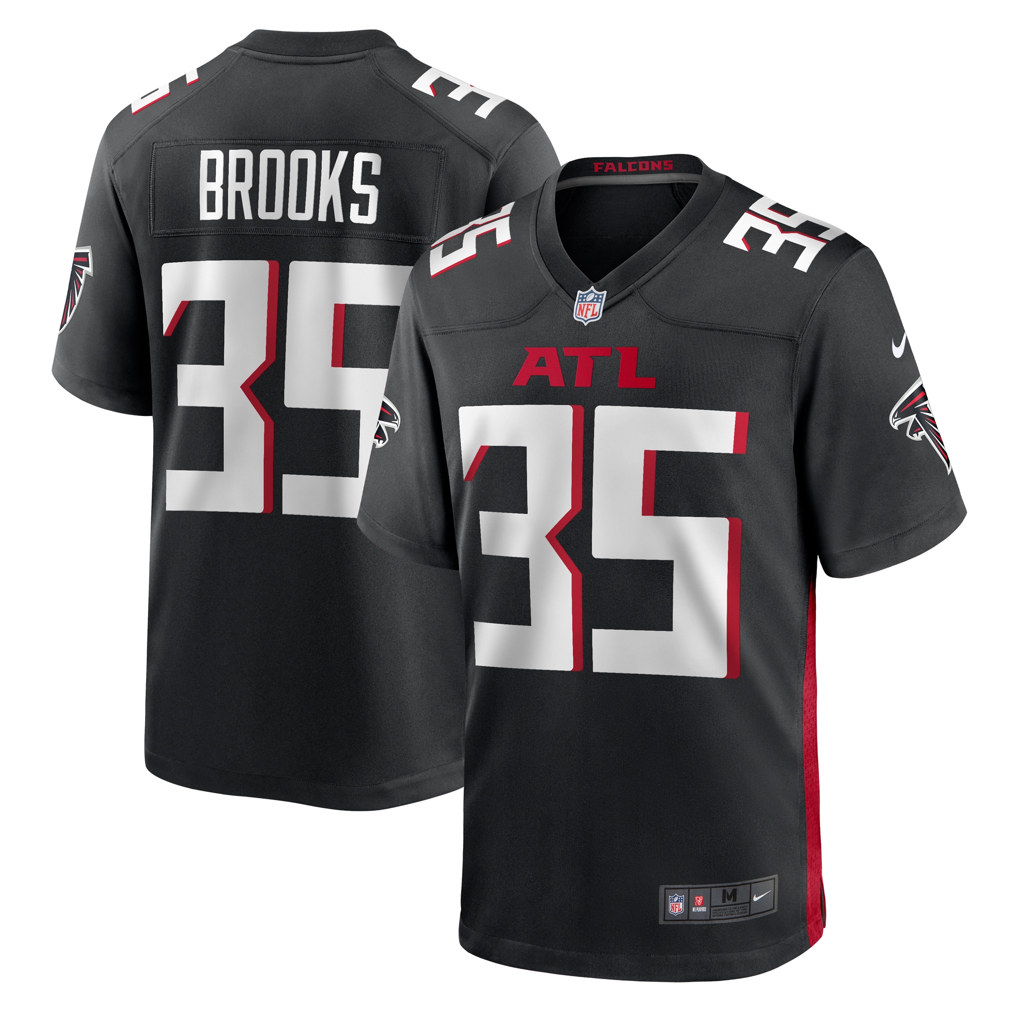 Natrone Brooks Atlanta Falcons Nike Team Game Jersey Black
