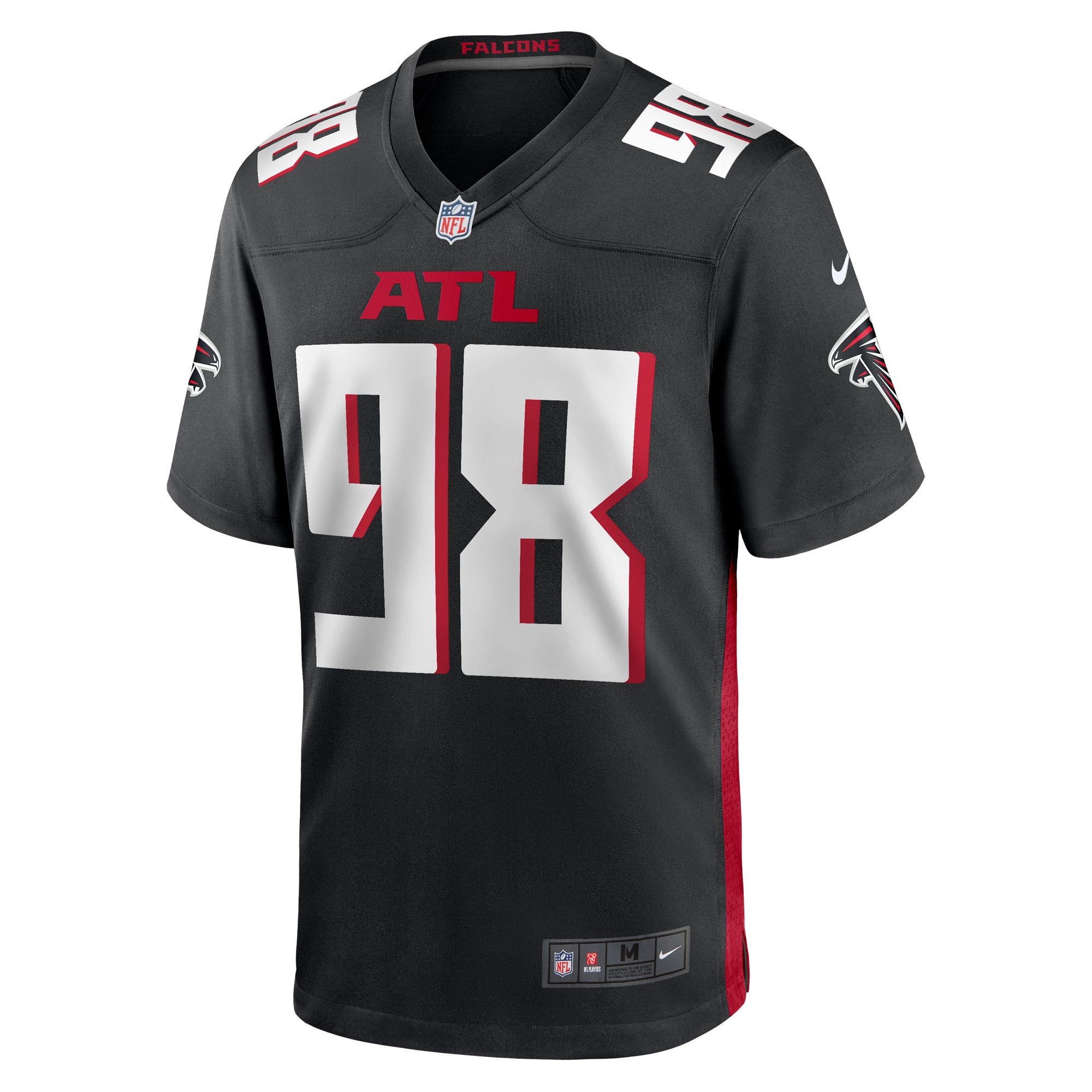 Timmy Horne Atlanta Falcons Nike Game Player Jersey Black - Image 2