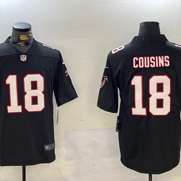 Atlanta Falcons #18 Kirk Cousins Black Vapor Untouchable Limited Stitched Jersey