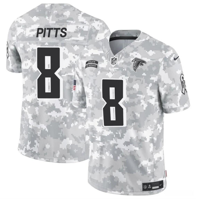 Atlanta Falcons #8 Kyle Pitts 2024 FUSE Arctic Camo Salute To Service Limited Football Stitched Jersey
