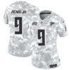 Women Atlanta Falcons #9 Michael Penix Jr 2024 FUSE Arctic Camo Salute To Service Limited Football Stitched Jersey