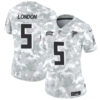 Women Atlanta Falcons #5 Drake London 2024 FUSE Arctic Camo Salute To Service Limited Football Stitched Jersey