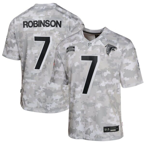 Bijan Robinson Atlanta Falcons Youth 2024 Salute To Service Game Jersey Arctic Camo