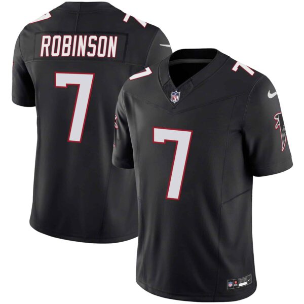 Men’s Atlanta Falcons Vapor Limited Jersey – All Stitched – Black – Bijan Robinson