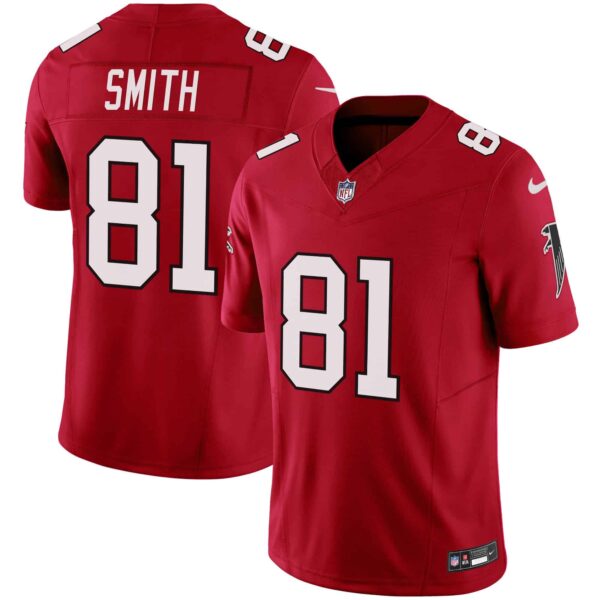 Men’s Atlanta Falcons Vapor Limited Jersey – All Stitched – Red – Jonnu Smith