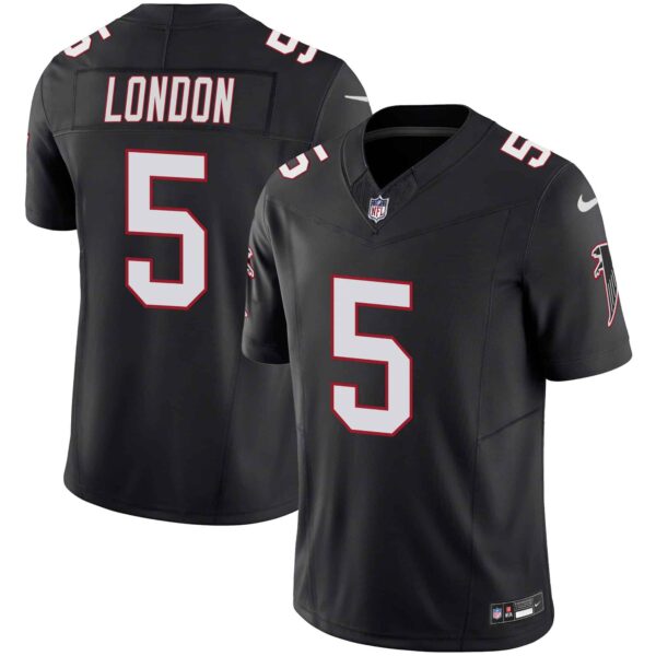 Men’s Atlanta Falcons Vapor Limited Jersey – All Stitched – Black – Drake London