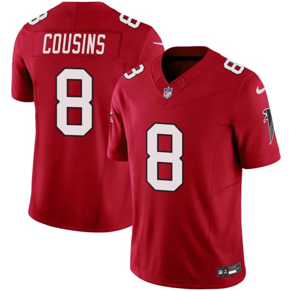 Men’s Atlanta Falcons Vapor Limited Jersey – All Stitched – Red – Kirk Cousins