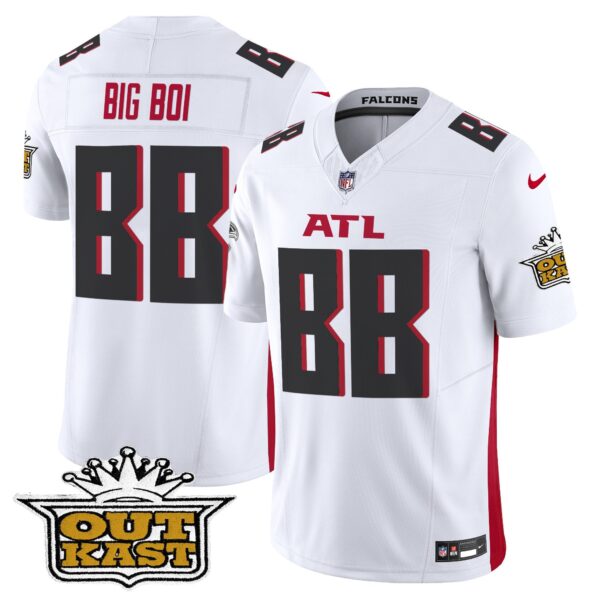 Outkast x Atlanta Falcons 2024 Vapor Limited Jersey – All Stitched – White – Big Boi Jersey