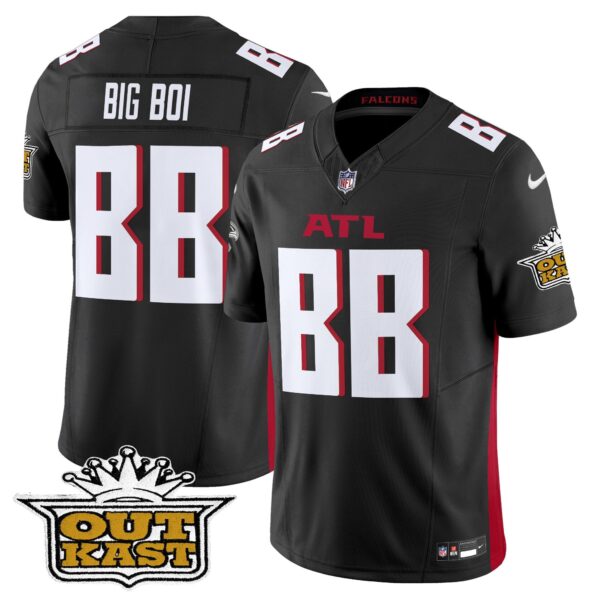 Outkast x Atlanta Falcons 2024 Vapor Limited Jersey – All Stitched – Black – Big Boi Jersey