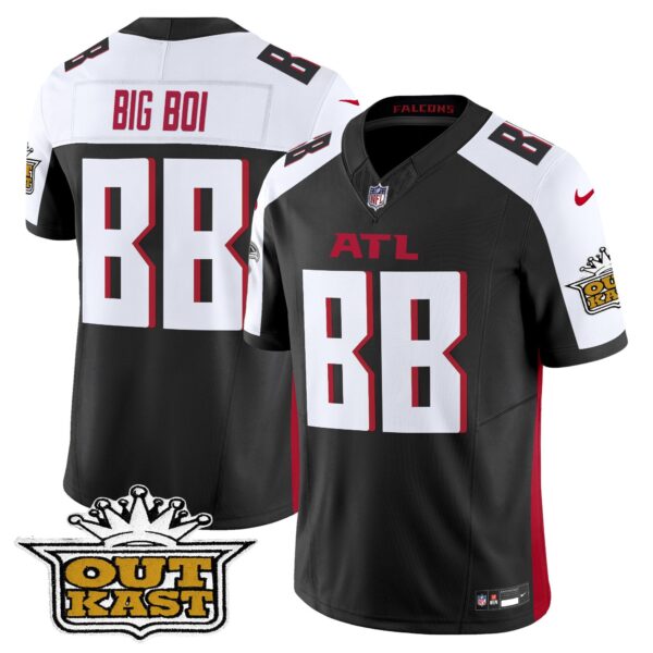 Outkast x Atlanta Falcons 2024 Vapor Limited Jersey – All Stitched – Black Alternate – Big Boi Jersey