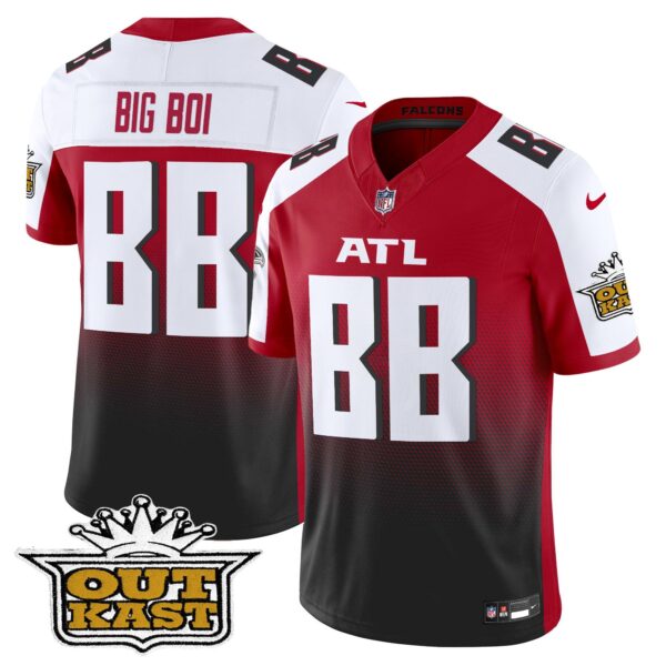 Outkast x Atlanta Falcons 2024 Vapor Limited Jersey – All Stitched – Red Alternate – Big Boi Jersey