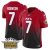 Outkast x Atlanta Falcons 2024 Vapor Limited Jersey – All Stitched – Red – Bijan Robinson Jersey
