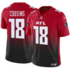 Men’s Atlanta Falcons #18 Kirk Cousins Red Black 2023 F.U.S.E. Vapor Untouchable Limited Football Stitched Jersey