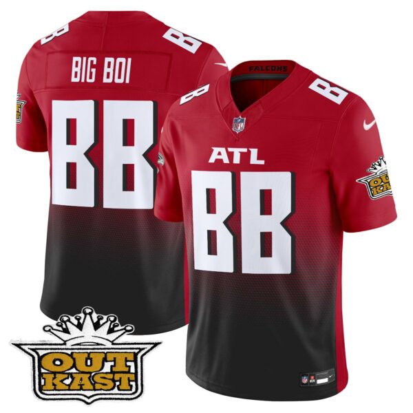 Outkast x Atlanta Falcons 2024 Vapor Limited Jersey – All Stitched – Red – Big Boi Jersey