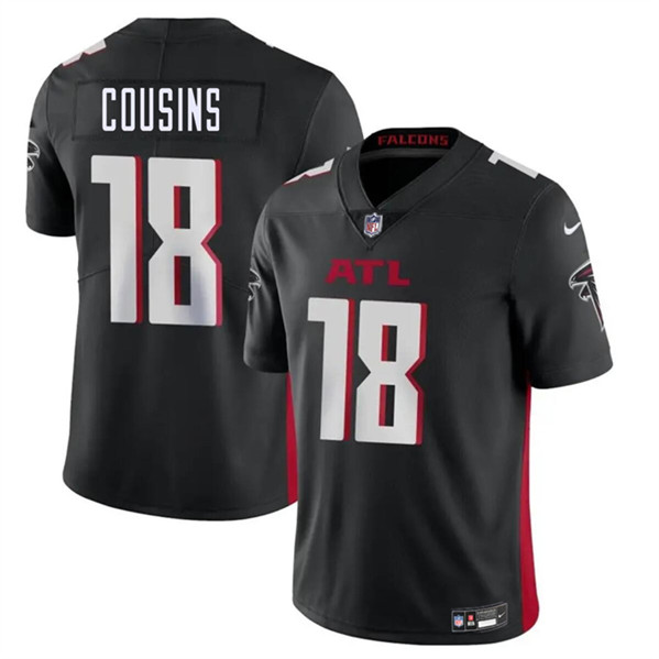 Men’s Atlanta Falcons #18 Kirk Cousins Black Vapor Untouchable Limited Football Stitched Jersey