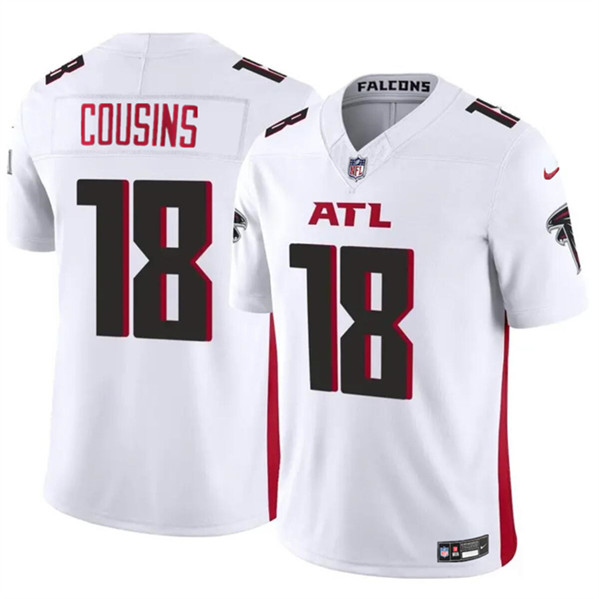 Men’s Atlanta Falcons #18 Kirk Cousins White 2023 F.U.S.E. Vapor Untouchable Limited Football Stitched Jersey