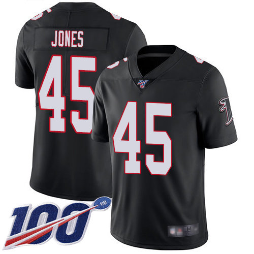 Nike Falcons #45 Deion Jones Black Alternate Men’s Stitched NFL 100th Season Vapor Limited Jersey