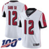 Nike Falcons #12 Mohamed Sanu Sr White Men’s Stitched NFL 100th Season Vapor Limited Jersey