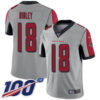 Nike Falcons #18 Calvin Ridley Silver Men’s Stitched NFL Limited Inverted Legend 100th Season Jersey