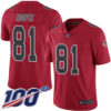 Nike Falcons #81 Austin Hooper Red Men’s Stitched NFL Limited Rush 100th Season Jersey
